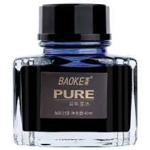 宝克（BAOKE）MS213 40ml钢笔墨水 蓝黑色