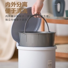美航家居 家用脚踩垃圾桶 圆形带盖